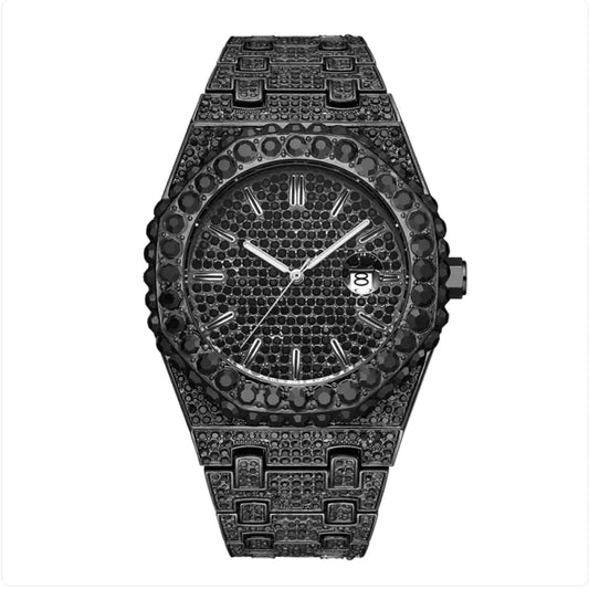Reloj de Cuarzo con Diamantes Estrellados para Hombre