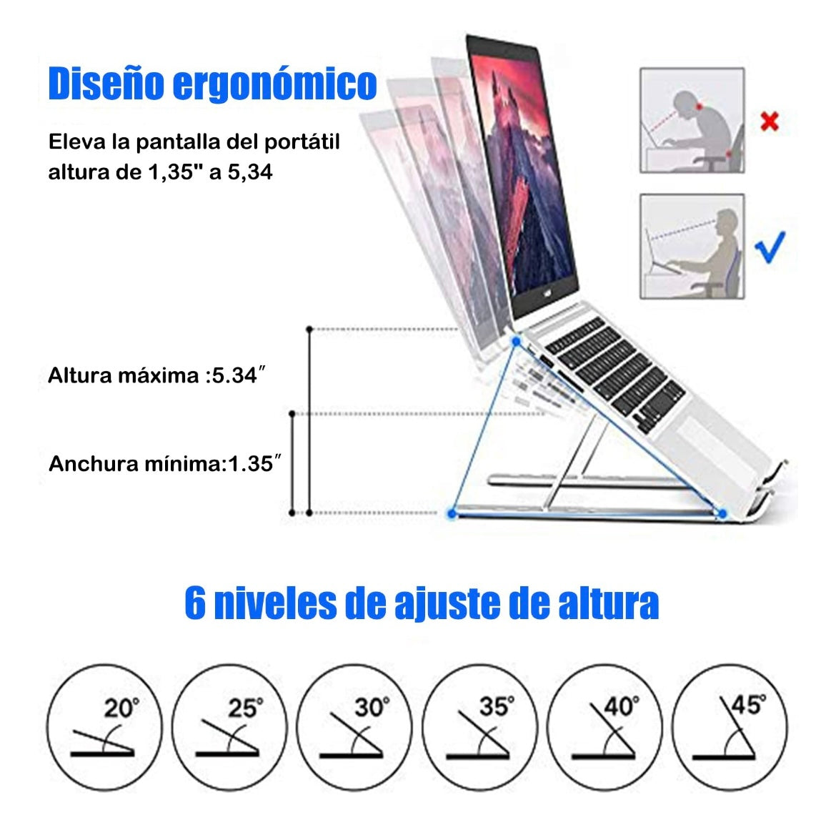 Foldable Laptop Stand Adjustable Notebook Stand Portable Laptop