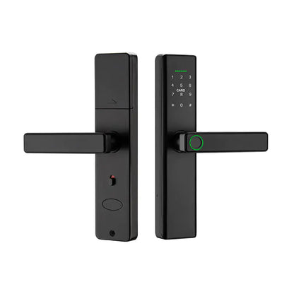Cerradura Inteligente con Contraseña y Huella Digital para Puertas de Madera