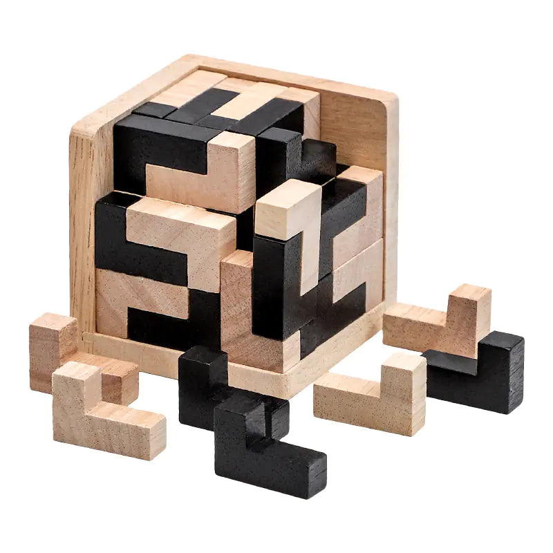 Juguete Rompecabezas Cubo de Madera 3D