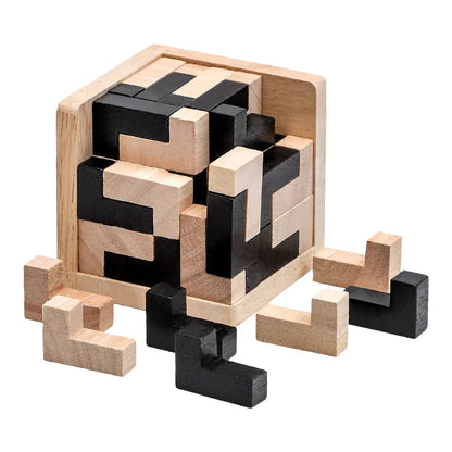 Juguete Rompecabezas Cubo de Madera 3D